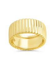 Load image into Gallery viewer, Sterling Silver Robyn Ribbed Band Ring