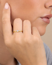 Load image into Gallery viewer, Sterling Silver Karina CZ Mother of Pearl Ring