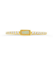 Load image into Gallery viewer, Sterling Silver Corrine Opal & CZ Ring