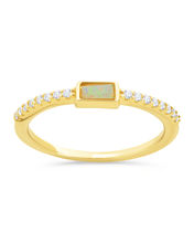 Load image into Gallery viewer, Sterling Silver Corrine Opal & CZ Ring
