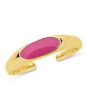 Load image into Gallery viewer, Sterling Silver Enamel Open Signet Ring