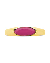 Load image into Gallery viewer, Sterling Silver Enamel Open Signet Ring