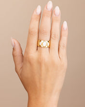 Load image into Gallery viewer, Sterling Silver Galina Triple Moonstone Ring