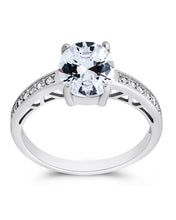 Load image into Gallery viewer, Sterling Silver Oval Engagement Ring