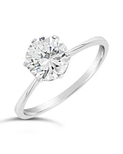 Load image into Gallery viewer, Sterling Silver Solitaire Cubic Zirconia Promise Ring