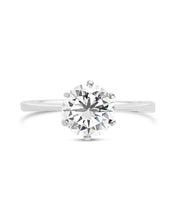 Load image into Gallery viewer, Sterling Silver Solitaire Cubic Zirconia Promise Ring