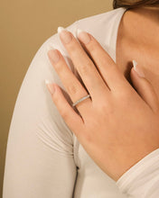 Load image into Gallery viewer, Sterling Silver 2mm Thin CZ Band Ring