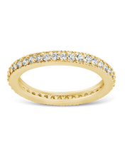 Load image into Gallery viewer, Sterling Silver 2mm Thin CZ Band Ring