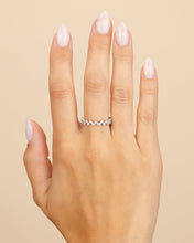 Load image into Gallery viewer, Sterling Silver Cubic Zirconia Bubbles Band Ring