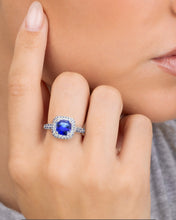 Load image into Gallery viewer, Sterling Silver Sapphire CZ Legacy Ring