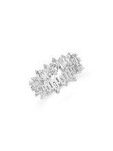 Load image into Gallery viewer, Sterling Silver CZ Staggered Eternity Band