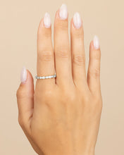 Load image into Gallery viewer, Sterling Silver CZ Bezel Band Ring