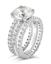 Load image into Gallery viewer, Sterling Silver Brilliant Engagement Ring Set of 3