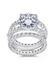 Load image into Gallery viewer, Sterling Silver Brilliant Engagement Ring Set of 3