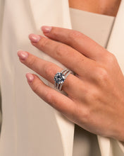 Load image into Gallery viewer, Sterling Silver Brilliant Engagement Ring Set of 3