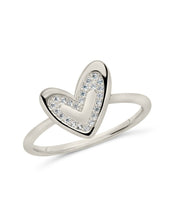 Load image into Gallery viewer, Sterling Silver Mabel CZ Heart Ring