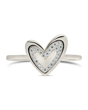 Load image into Gallery viewer, Sterling Silver Mabel CZ Heart Ring