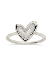 Load image into Gallery viewer, Sterling Silver Mabel CZ Heart Ring