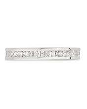 Load image into Gallery viewer, Sterling Silver Princess Eternity Wedding Band