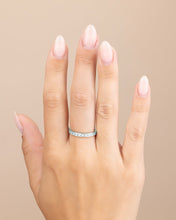 Load image into Gallery viewer, Sterling Silver Princess Eternity Wedding Band