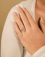 Load image into Gallery viewer, Sterling Silver CZ Pear Cut Engagement Ring