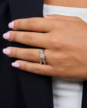 Load image into Gallery viewer, Sterling Silver Irene CZ Twisted Ring