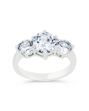 Load image into Gallery viewer, Sterling Silver Nia CZ Round Ring