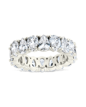 Load image into Gallery viewer, Sterling Silver Janis CZ Eternity Band Ring