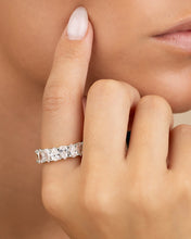Load image into Gallery viewer, Sterling Silver Janis CZ Eternity Band Ring