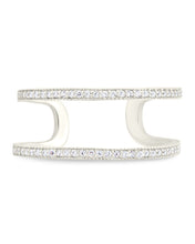Load image into Gallery viewer, Sterling Silver Wendy CZ Stacking Open Band Ring