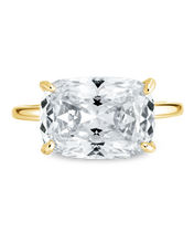 Load image into Gallery viewer, Sterling Silver Cushion East-West Ring