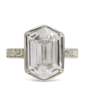 Load image into Gallery viewer, Sterling Silver Hexagon Bezel Ring