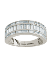Load image into Gallery viewer, Sterling Silver Kate Baguette Eternity Ring