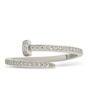 Load image into Gallery viewer, Sterling Silver Journey Twisted Sparkle Wrap Ring