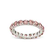 Load image into Gallery viewer, Sterling Silver Gracie Pink Sapphire CZ Eternity Ring