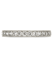 Load image into Gallery viewer, Sterling Silver 3mm Thin CZ Band Ring