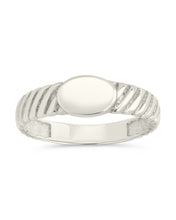 Load image into Gallery viewer, Sterling Silver Dixie Ribbed Signet Ring