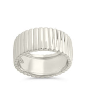 Load image into Gallery viewer, Sterling Silver Robyn Ribbed Band Ring