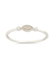 Load image into Gallery viewer, Sterling Silver Karina CZ Mother of Pearl Ring