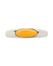 Load image into Gallery viewer, Sterling Silver Enamel Open Signet Ring