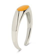 Load image into Gallery viewer, Sterling Silver Enamel Open Signet Ring