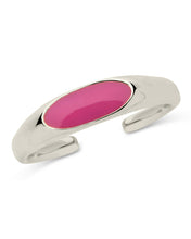 Load image into Gallery viewer, Sterling Silver Enamel Open Signet Ring