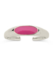 Load image into Gallery viewer, Sterling Silver Enamel Open Signet Ring