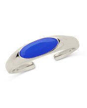 Load image into Gallery viewer, Sterling Silver Enamel Open Signet Ring