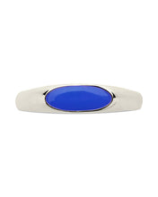Load image into Gallery viewer, Sterling Silver Enamel Open Signet Ring