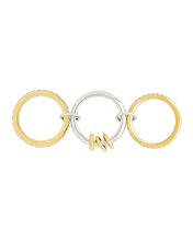 Load image into Gallery viewer, Sterling Silver Birgitta CZ Link Stacking Ring