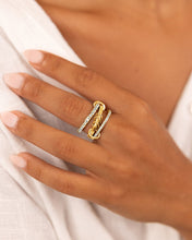 Load image into Gallery viewer, Sterling Silver Birgitta CZ Link Stacking Ring