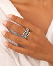 Load image into Gallery viewer, Sterling Silver Birgitta CZ Link Stacking Ring