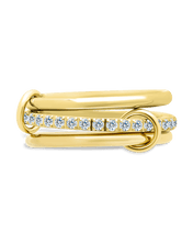 Load image into Gallery viewer, Sterling Silver Dominika CZ Link Stacking Ring