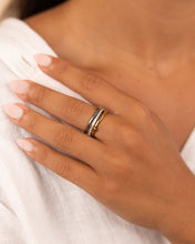 Load image into Gallery viewer, Sterling Silver Dominika CZ Link Stacking Ring